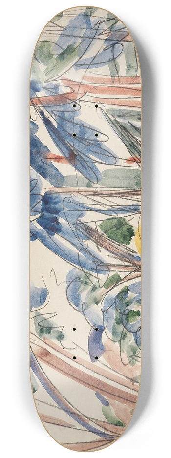 Ernst Ludwig Kirchner - Sanddnen unter Bumen 8.25 inch art skate deck