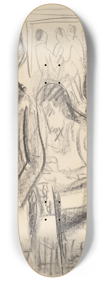 Ernst Ludwig Kirchner - Self-Portrait in the Studio 8.25 inch art skate deck