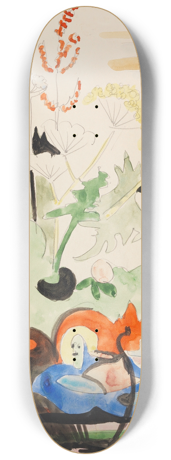 Ernst Ludwig Kirchner - Stillleben mit Wiesenblumen 8.25 inch art skate deck
