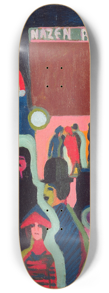 Ernst Ludwig Kirchner - store in the rain 8.25 inch art skate deck