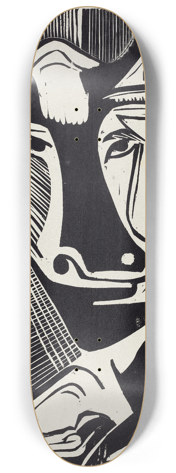 Ernst Ludwig Kirchner - The Large Cow Lying Down (Grosse Liegende Kuh) 8.25 inch art skate deck