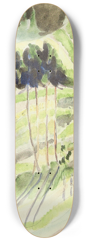 Ernst Ludwig Kirchner - trees 8.25 inch art skate deck