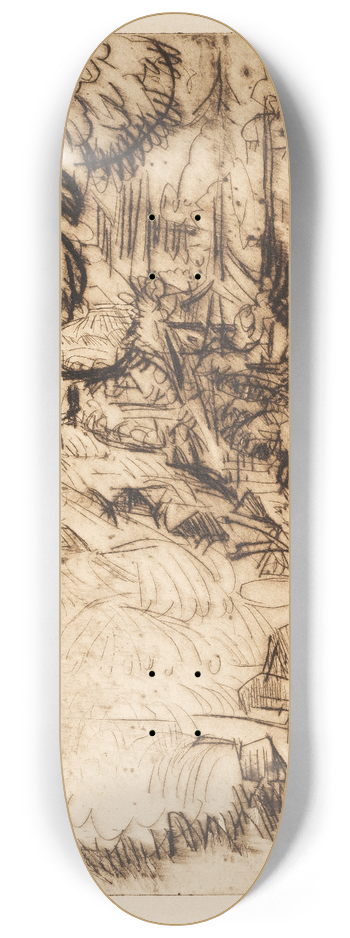 Ernst Ludwig Kirchner - Waldbach : Sertigbach 8.25 inch art skate deck