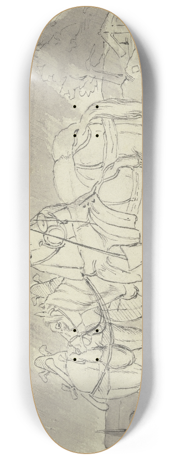 Ernst Schalck - Postkutscher mit vier Pferden 8.25 inch art skate deck