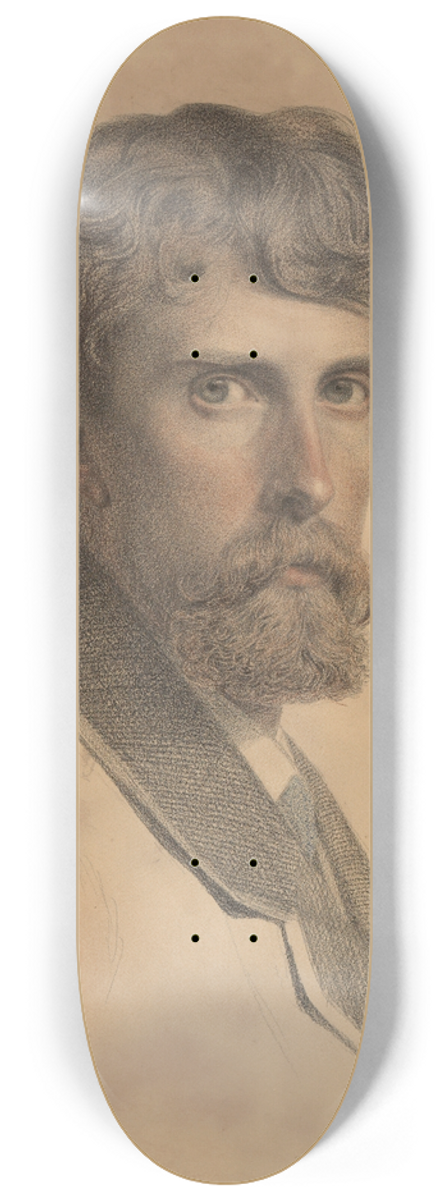 Frederick Sandys - Portrait of Colonel Herbert Harrington Roberts (b.1837) 8.25 inch art skate deck