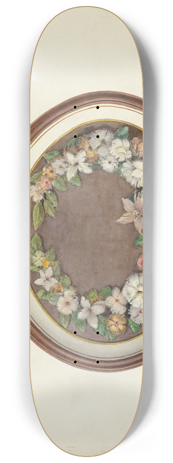 Esther Hansen - Feather Wreath Oval Frame 8.25 inch art skate deck