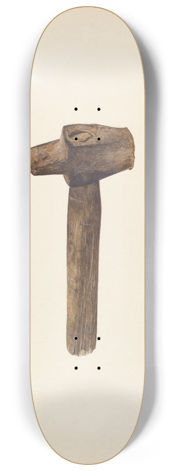 Ethel Dougan - Blacksmiths Hammer 8.25 inch art skate deck