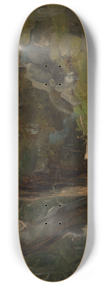 Eugen Bracht - Waldlichtung mit Pferden 8.25 inch art skate deck