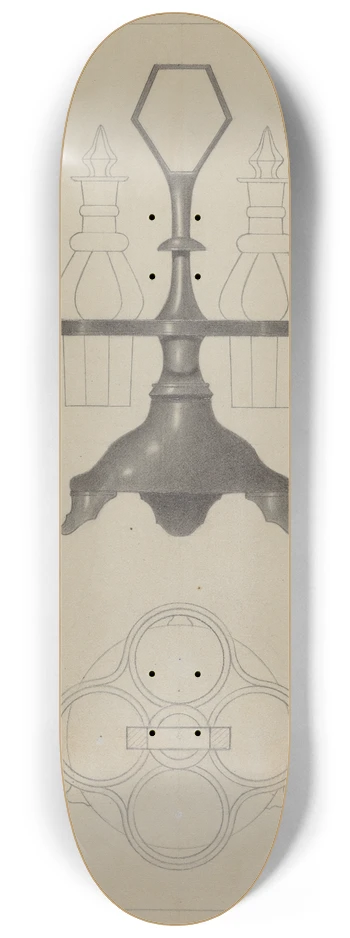 Eugene Barrell - Pewter Caster 8.25 inch art skate deck