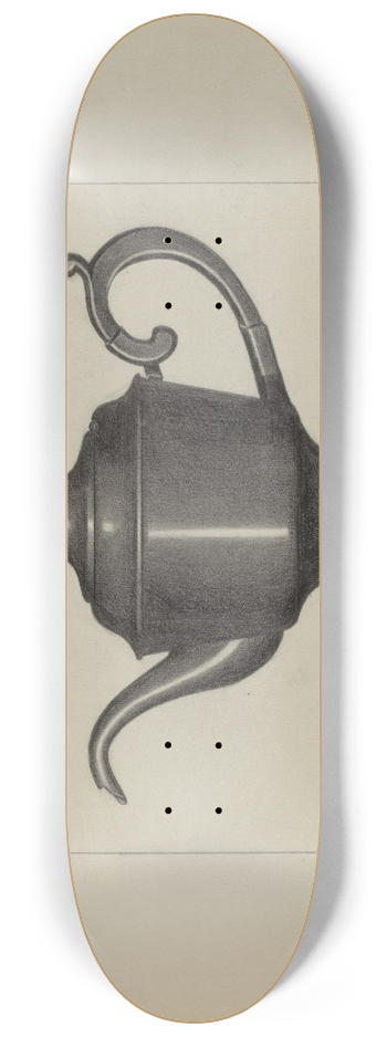 Eugene Barrell - Pewter Coffee Pot 8.25 inch art skate deck