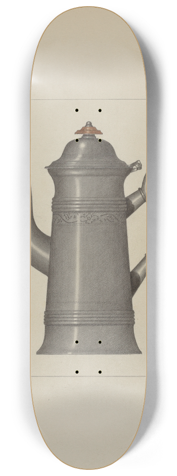 Eugene Barrell - Pewter Coffee Pot 8.25 inch art skate deck