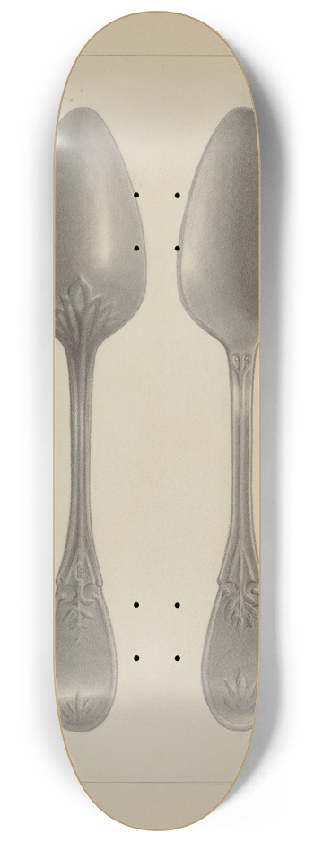 Eugene Barrell - Pewter Spoon 8.25 inch art skate deck