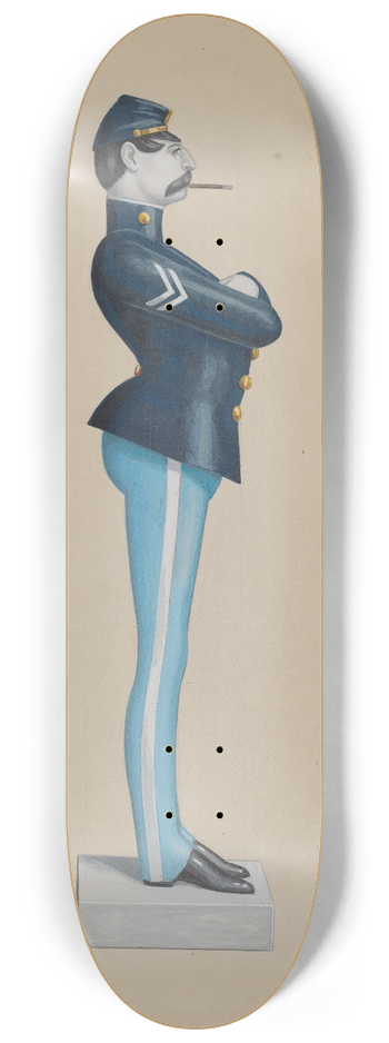 Eugene Croe - Cigar Store Soldier 8.25 inch art skate deck