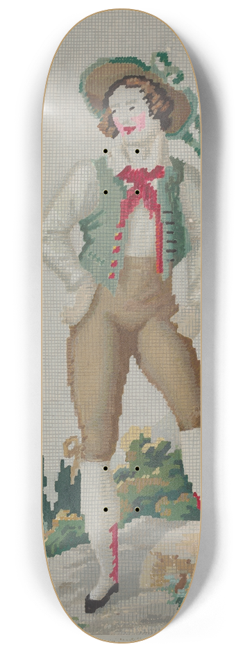 Eugene Croe - Embroidery Needlepoint 8.25 inch art skate deck