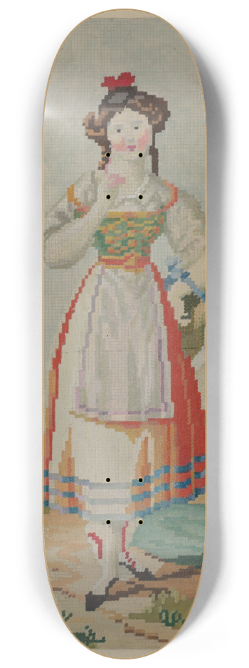 Eugene Croe - Embroidery Needlepoint 8.25 inch art skate deck