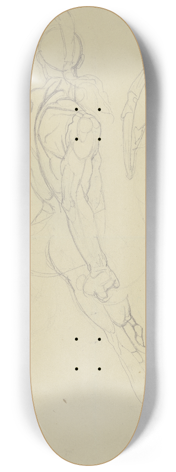 Eugen Eduard Schffer - Ajax aus Peter von Cornelius Zerstrung von Troja 8.25 inch art skate deck
