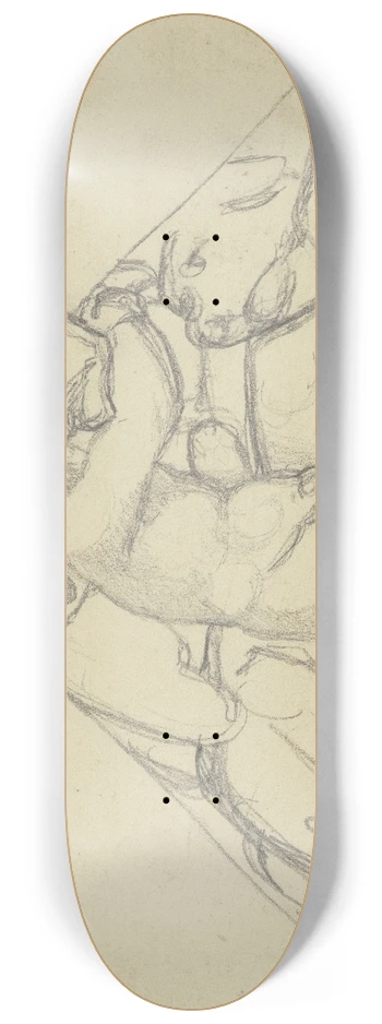 Eugen Eduard Schffer - Erot with Cerberus 8.25 inch art skate deck