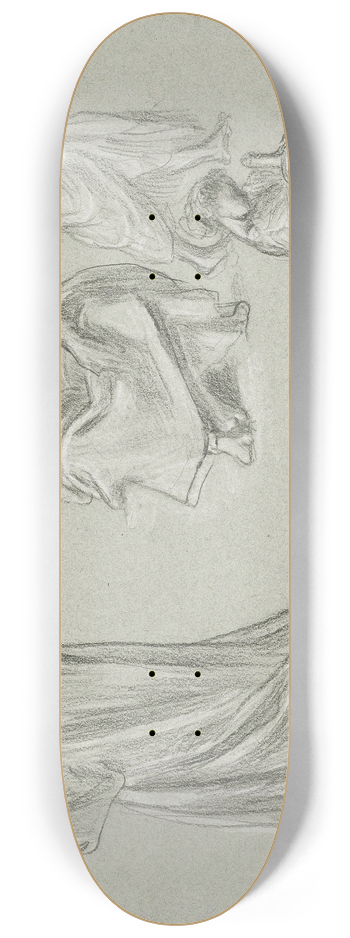 Frederic Leighton - A sheet of figure studies 8.25 inch art skate deck
