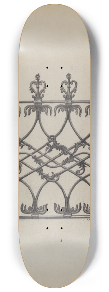 Eugene Shellady - Cast Iron Fence 8.25 inch art skate deck