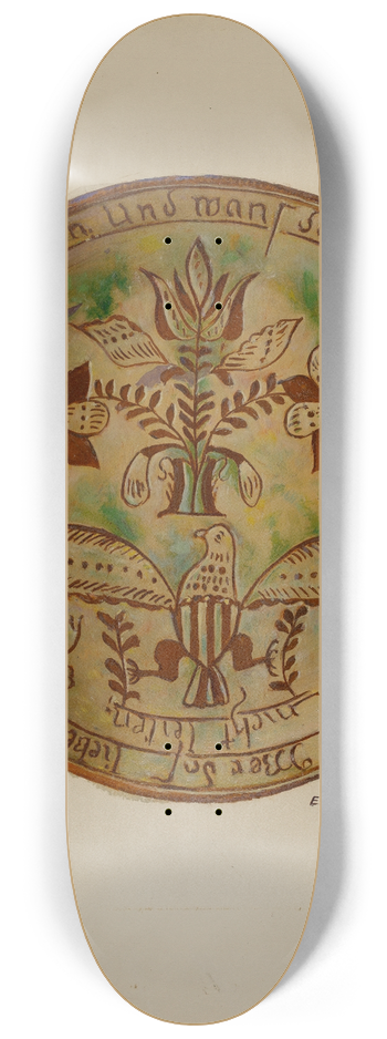 Eugene Shellady - Pa. German Plate 8.25 inch art skate deck