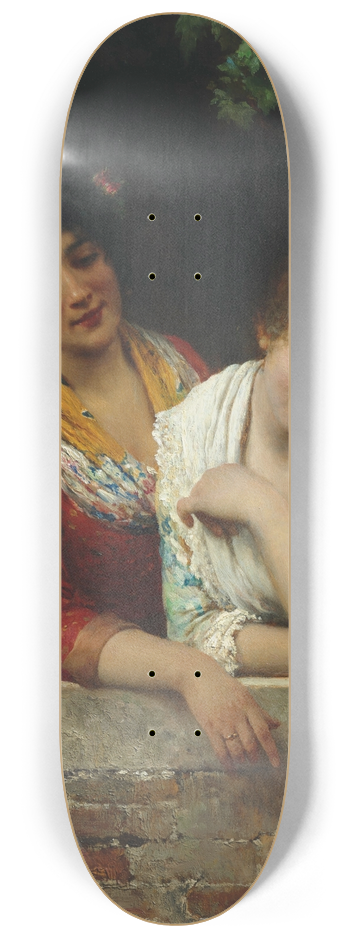 Eugen von Blaas - Day dreamers 8.25 inch art skate deck