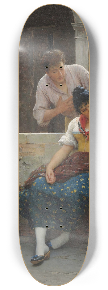 Eugen von Blaas - The Proposal 8.25 inch art skate deck