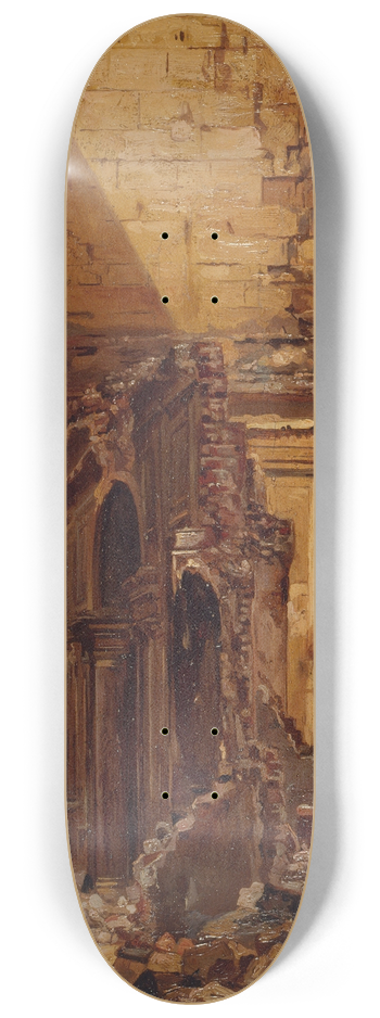 Eugne Bellang - Ruines des Tuileries, aprs lincendie de 1871 8.25 inch art skate deck