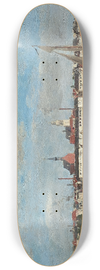 Eugne Boudin - The Quay at Antwerp 8.25 inch art skate deck