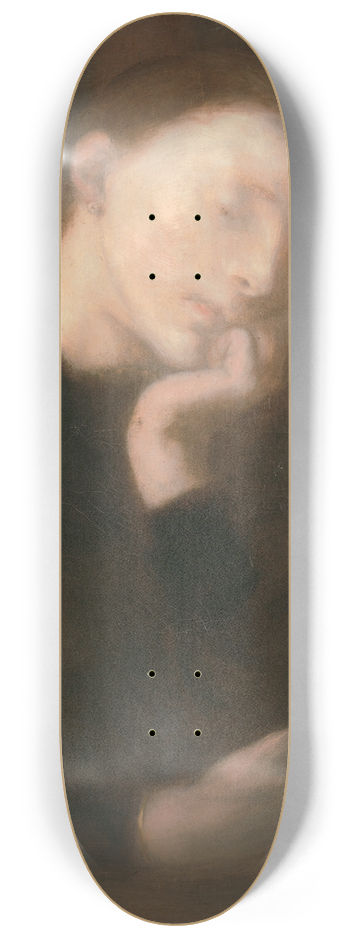 Eugne Carriere - Meditation 8.25 inch art skate deck