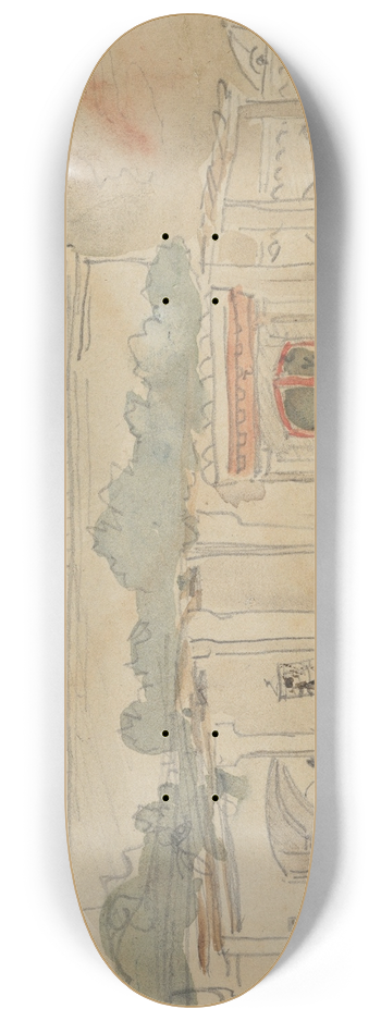 Eugne Delacroix - Figure in a Doorway 8.25 inch art skate deck