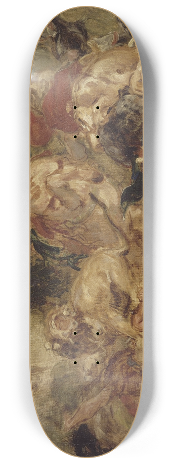 Eugne Delacroix - The Lion Hunt 8.25 inch art skate deck