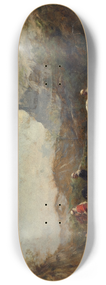 Eugne Fromentin - Arabs Crossing a Ford 8.25 inch art skate deck