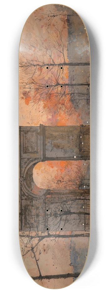 Eugne Galien-Laloue - LArc de Triomphe, Place de ltoile 8.25 inch art skate deck