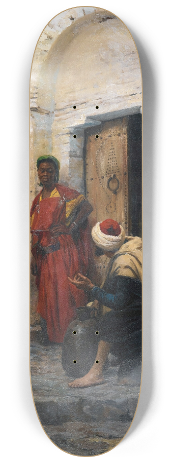 Eugne Girardet - Conversation A La Fontaine 8.25 inch art skate deck