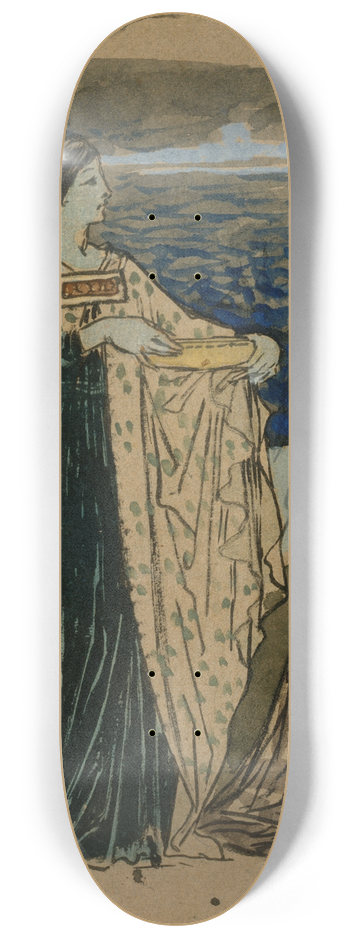 Eugne Grasset - Princesse de lgende 8.25 inch art skate deck