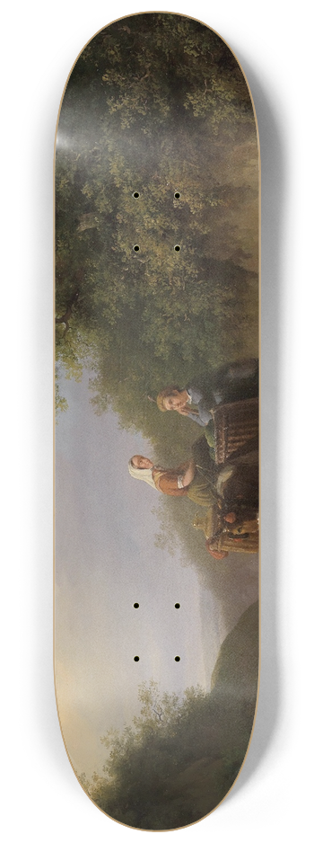 Eugne Joseph Verboeckhoven - Schafhirte und Hirtin 8.25 inch art skate deck