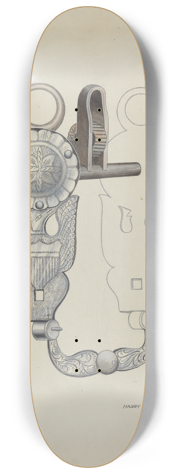 Eva Fox and Harry Mann Waddell - Eagle Bit 8.25 inch art skate deck