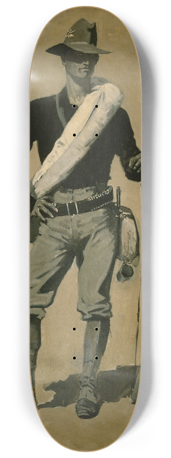 Frederic Remington - U. S. Soldier, Spanish-American War 8.25 inch art skate deck