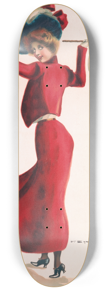 F. Earl Christy - Cornell girl #9 8.25 inch art skate deck