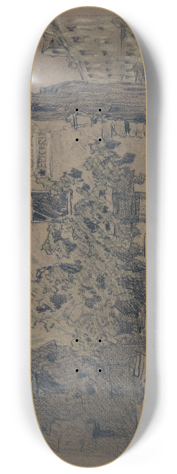 Ferdinand Boberg - La place du Tertre,  Montmartre 8.25 inch art skate deck
