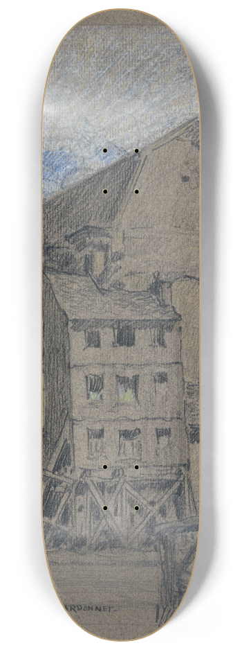 Ferdinand Boberg - Lglise Saint Nicolas du Chardonnet 8.25 inch art skate deck