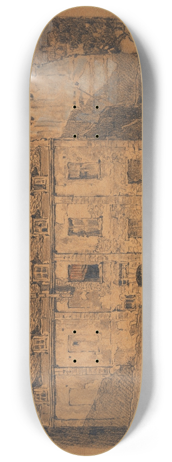 Ferdinand Boberg - Maison, rue du Cimetire Saint Benoit 8.25 inch art skate deck