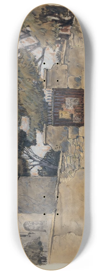 Ferdinand Boberg - Rue du Chevalier de La Barre 8.25 inch art skate deck