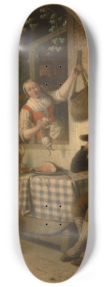 Ferdinand de Braekeleer - Resting Hunter 8.25 inch art skate deck
