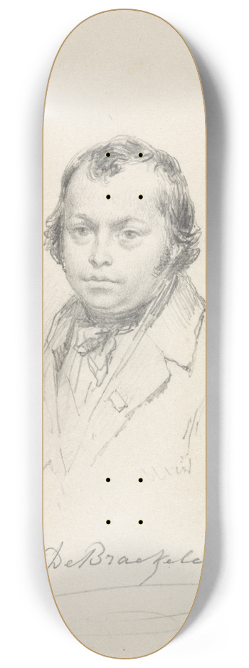 Ferdinand de Braekeleer - Self-portrait 8.25 inch art skate deck