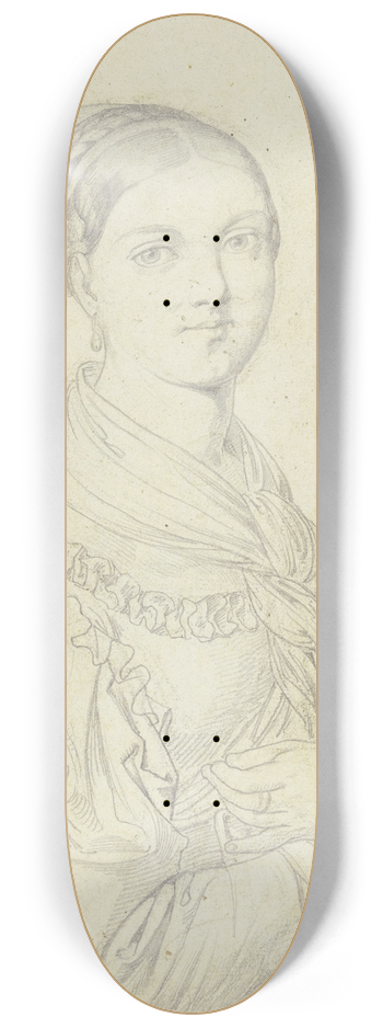 Ferdinand Fellner - Bildnis Rebecca Haffner aus Solothurn 8.25 inch art skate deck