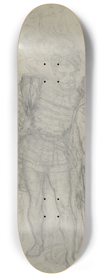 Ferdinand Fellner - Faust und Gretchen, im Hintergrund Marthe und Mephisto 8.25 inch art skate deck