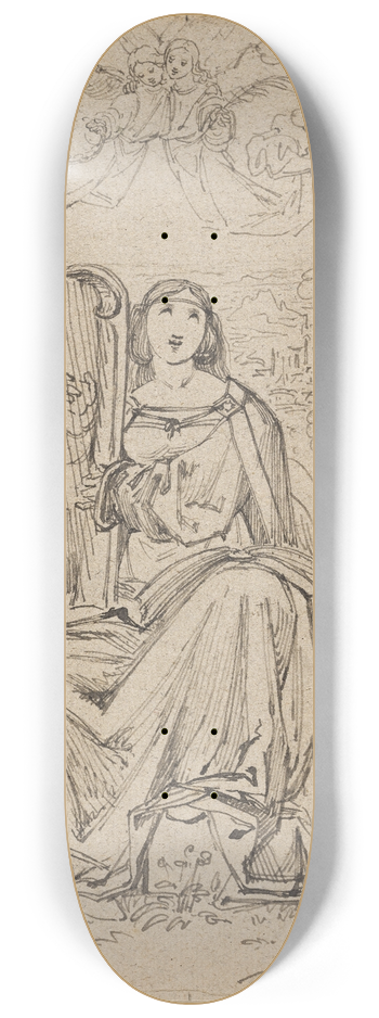 Ferdinand Fellner - Hl. Ccilie mit Engeln 8.25 inch art skate deck