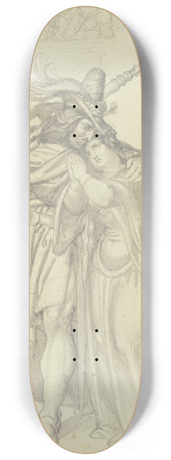 Ferdinand Fellner - Siegfrieds Abschied von Kriemhild. 8.25 inch art skate deck