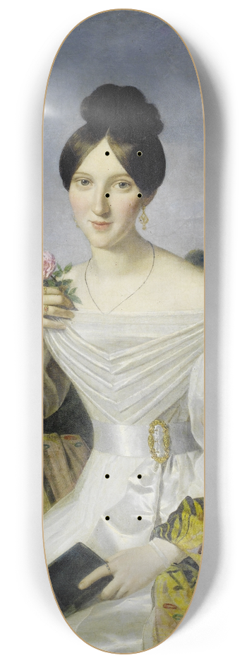 Ferdinand Georg Waldmller (Workshop) - Lady In A White Dress 8.25 inch art skate deck